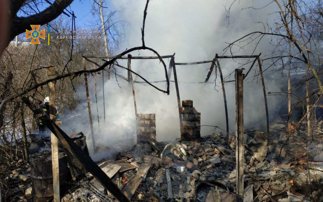 В пожаре под Харьковом погиб мужчина