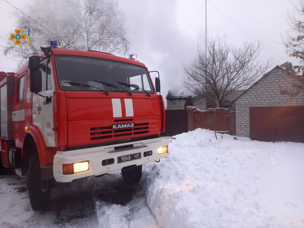 Под Харьковом в горящем доме нашли погибшего мужчину