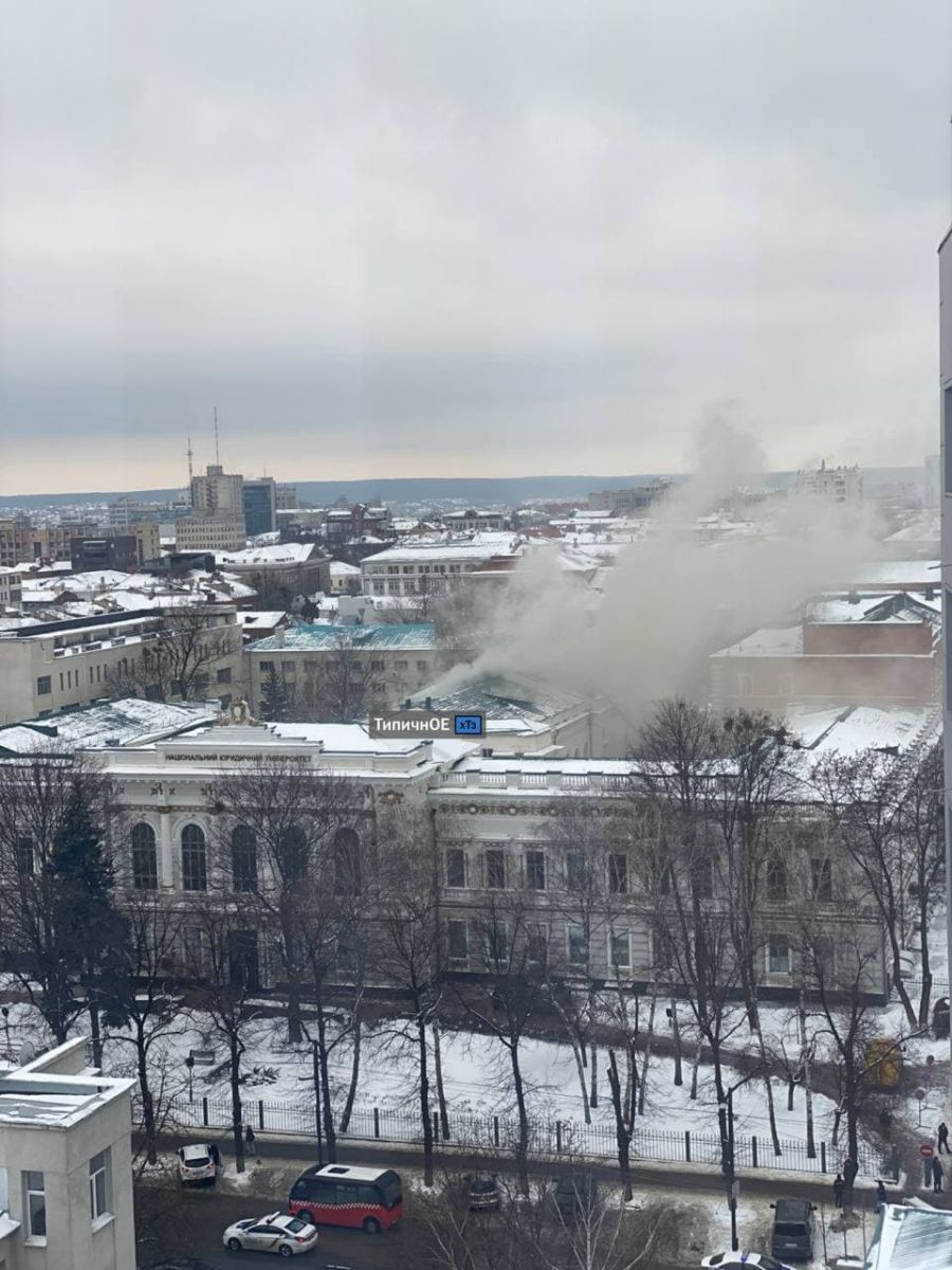 На Пушкинской — пожар в Юридическом университете