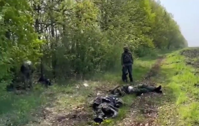 У звільнених селах Харківщини окупанти кинули десятки трупів своїх солдатів
