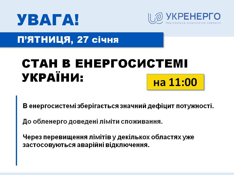 В Харківській області сьогодні застосовуються аварійні відключення