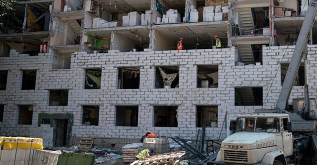 У Харкові нарощують темпи відновлення зруйнованих будівель