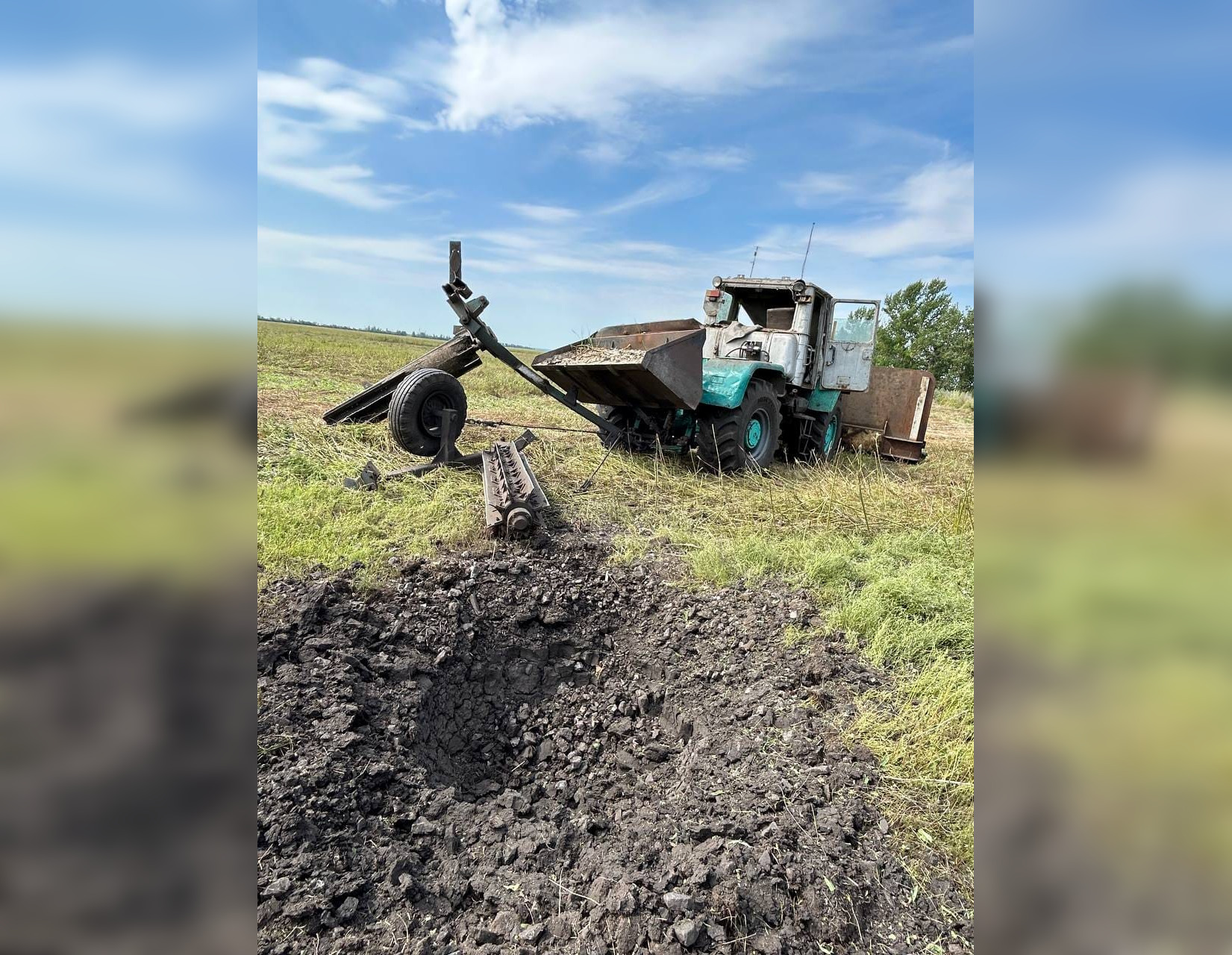 У Харківській області на протитанковій міні підірвався трактор Т-150