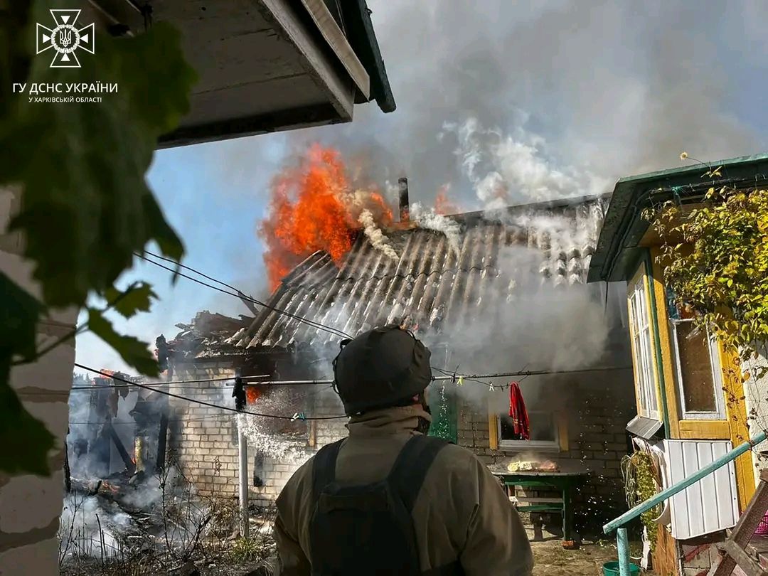 Знову обстріли Куп’янщини – пожежі в домоволодіннях