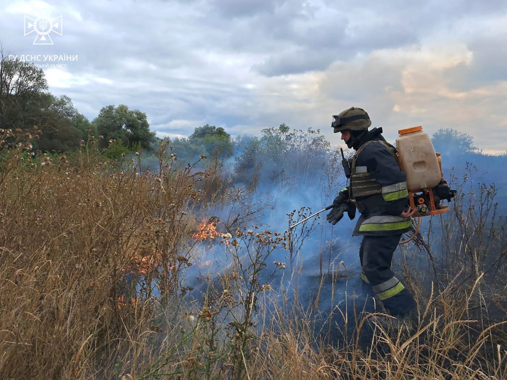Потужний обстріл Куп’янського району: пожежа у природних екосистемах