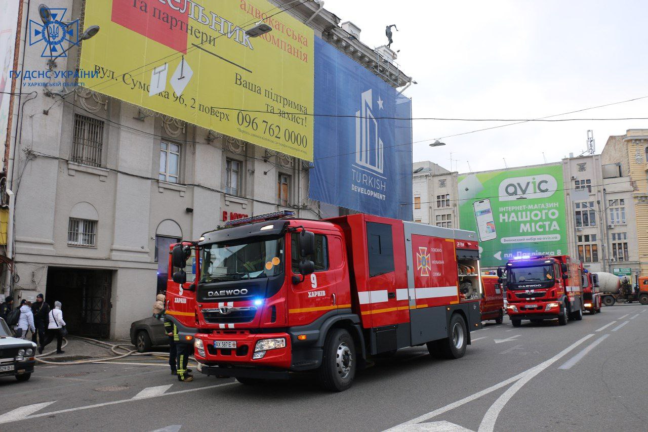 У Харкові в центрі міста трапилась пожежа у кафе