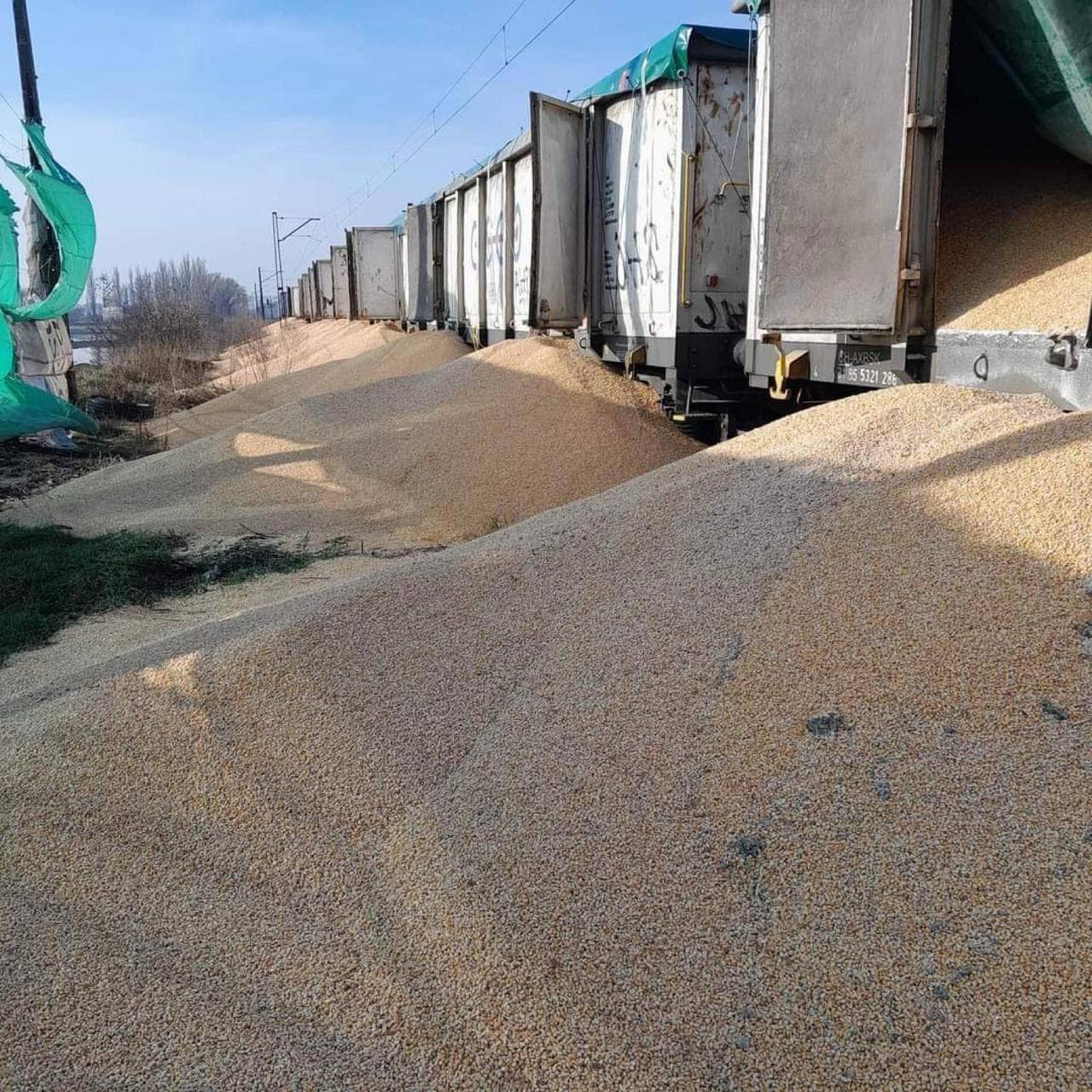 На польській залізничній станції пошкоджено 160 тонн українського зерна
