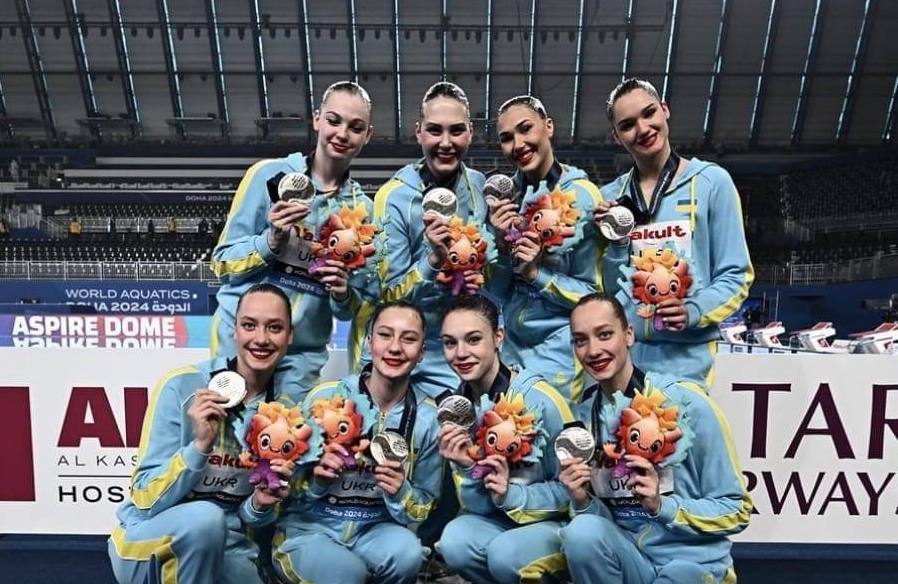 Збірна України з артистичного плавання виграла «срібло» чемпіонату світу: 7 учасниць команди – з Харківщини