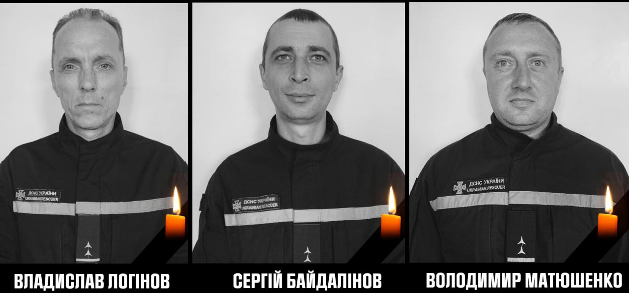 В МВС назвали імена харківських рятувальників, які загинули внаслідок атаки «шахедів»