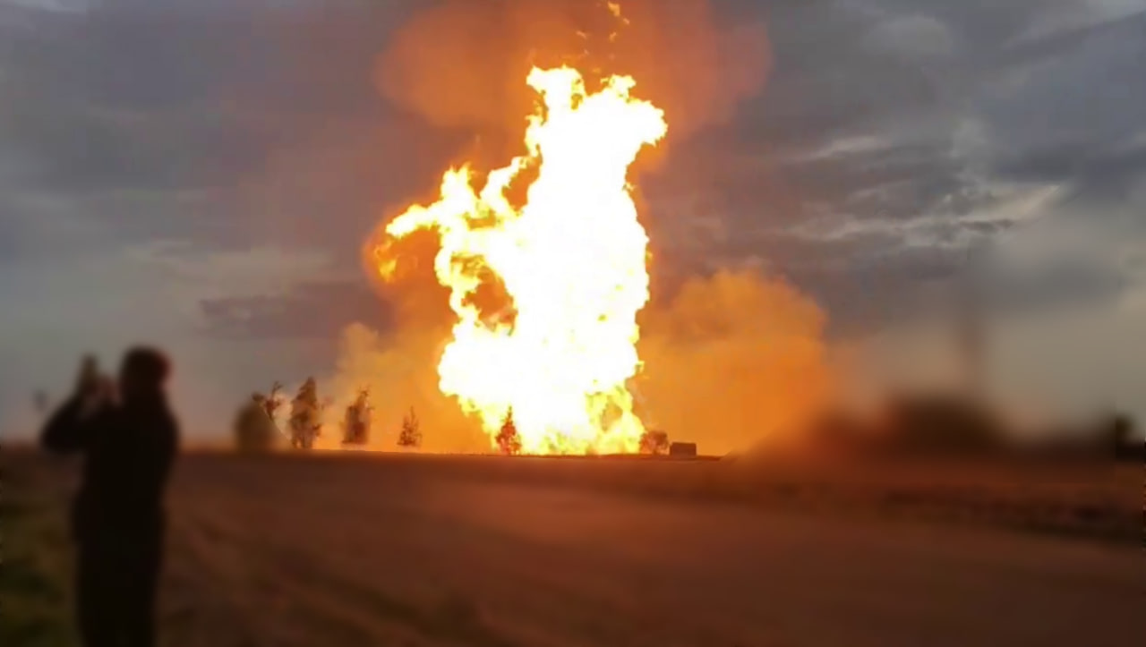 У Харківській області пошкоджено газопровід, сталася пожежа